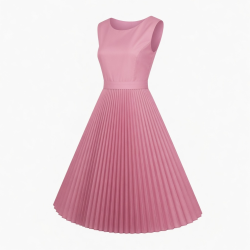Pink Pleated Dress