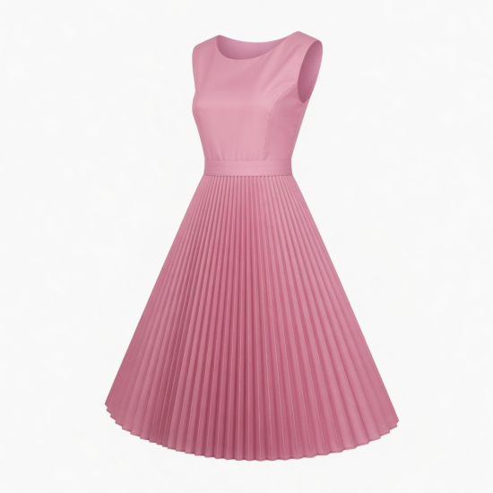 Pink Pleated Dress