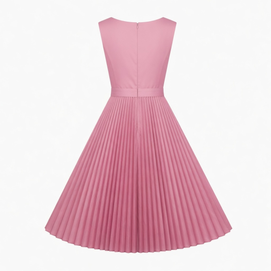 Pink Pleated Dress