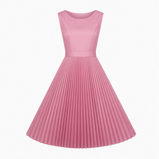Pink Pleated Dress