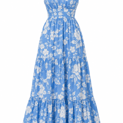 Blue Floral Maxi Dress