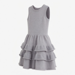 Sleeveless Ruffled Knit Dress