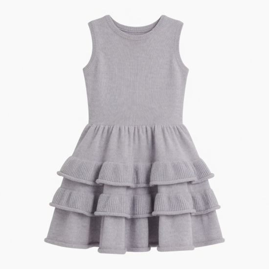 Sleeveless Ruffled Knit Dress