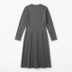 Grey Long Sleeve Fitted Dress