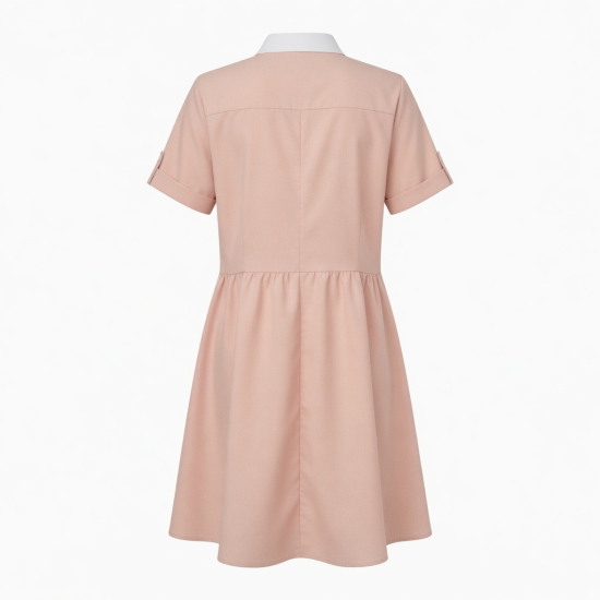 Collared Short Sleeve Summer Dress