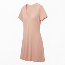 V-Neck Short Sleeve Knit Summer Dress