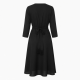Black V-Neck Wrap Dress